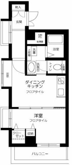 【間取り】 | ダイアパレス新宿１丁目 | 間取りです。