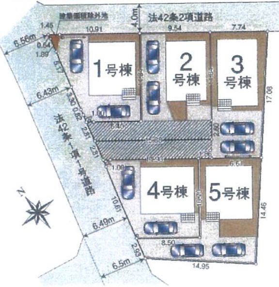 【仲介手数料無料】入間市扇台　全５棟１号棟　入間市の不動産なら西武ハウジングの区画図
