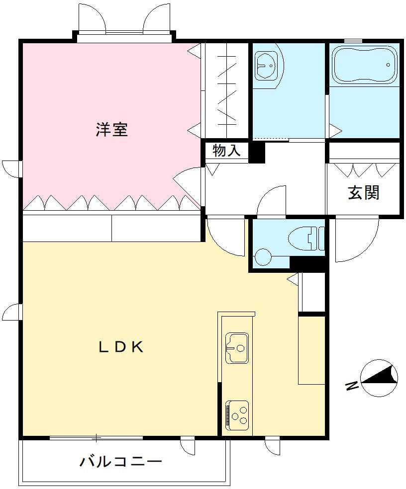 ＤＡＩＫＥＮＮ浜寺南町　Ｋ棟の間取り