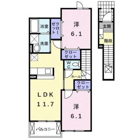 イノセントコートＡ棟の間取り