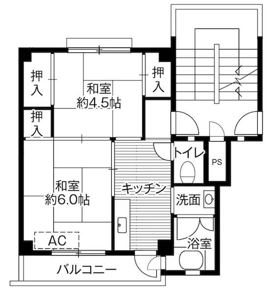 ビレッジハウス額原2号棟の間取り