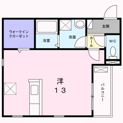 エレガント高松Ⅱの間取り