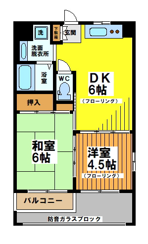 【間取り】 | Kフラット1