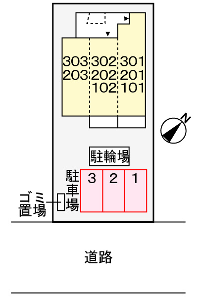 ハミングバードⅡの駐車場|駐車場