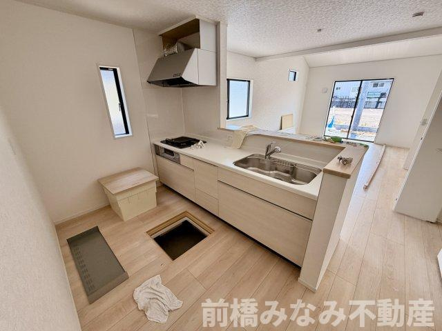 【新築平屋】高崎市吉井町下長根第３　４号棟(全４棟)　クレイドルガーデン　新築建売分譲のキッチン|キッチンです