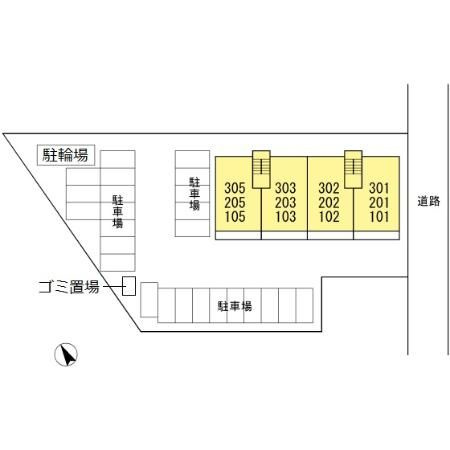 タウンリバティⅡの区画図