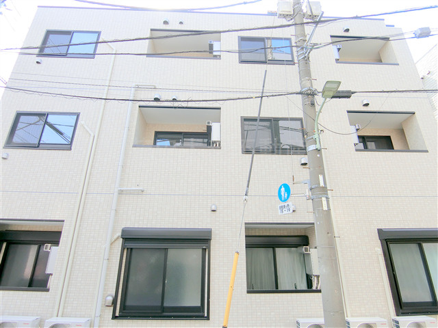第75シンエイビルの外観|2025年5月築　鉄骨造地上3階建て総戸数12戸　東京都大田区大森中2丁目　
京浜急行本線梅屋敷駅徒歩4分、大森町駅徒歩8分、京急蒲田駅徒歩12分