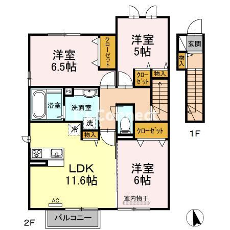 【間取り】 | プランドールＢ