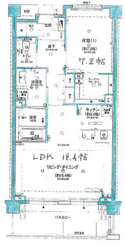 【間取り】 | ダイヤモンドライフ森の里 | 1LDKは、リビングダイニングキッチンと独立した居室がある広々とした間取りで、広々とした空間で快適に過ごせます。食事やくつろぎ、睡眠の空間を分けられ、来客時にもプライバシーを保ちやすい点が魅力ですね。