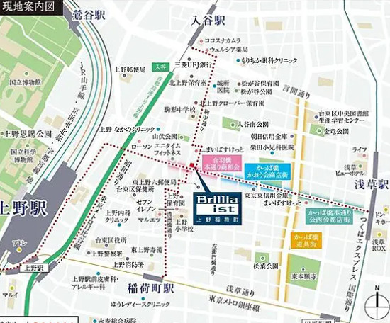 Ｂｒｉｌｌｉａ　ｉｓｔ　上野稲荷町の地図