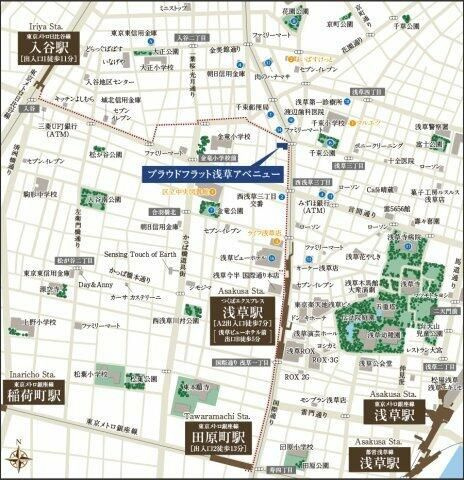 プラウドフラット浅草アベニューの地図
