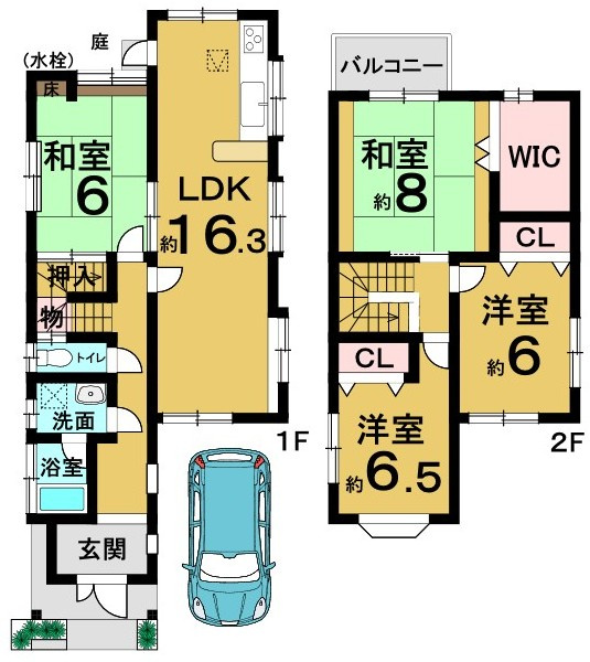 中古戸建　荒塚町２丁目の間取り