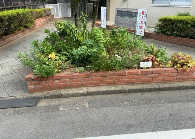 【中庭】 | ローズハイツ相模原 | 中庭（パティオ）とは、一つの建築物の内部に設けられた、壁などで囲われている庭のことを指します。コの字型、ロの字型が主流ですが、L字型の中庭もあります。最近では、インテリア性の高さからも人気があります。