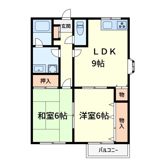 【間取り】 | 第二グロワール久住