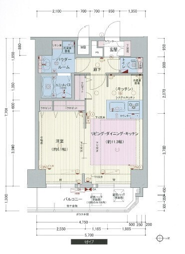 プレサンス心斎橋ラヴィの間取り