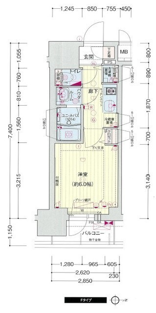 プレサンス松屋町駅前の間取り