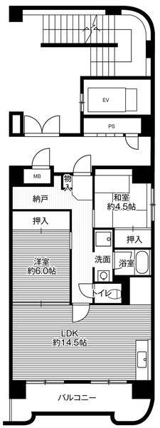 ビレッジハウス桜台タワー2号棟の間取り
