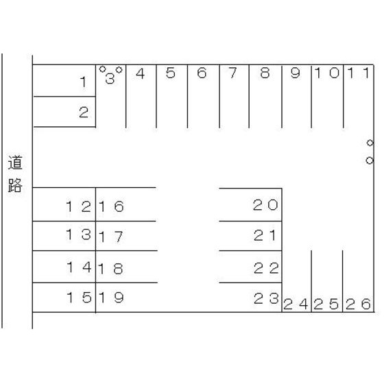 岐阜市西荘３丁目の駐車場の間取り