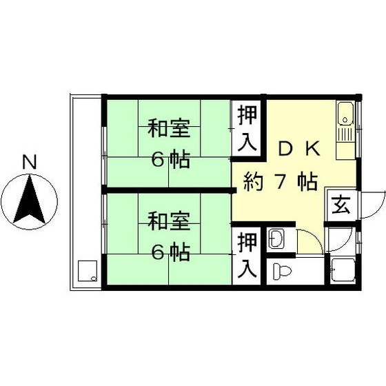 コーポ若草の間取り