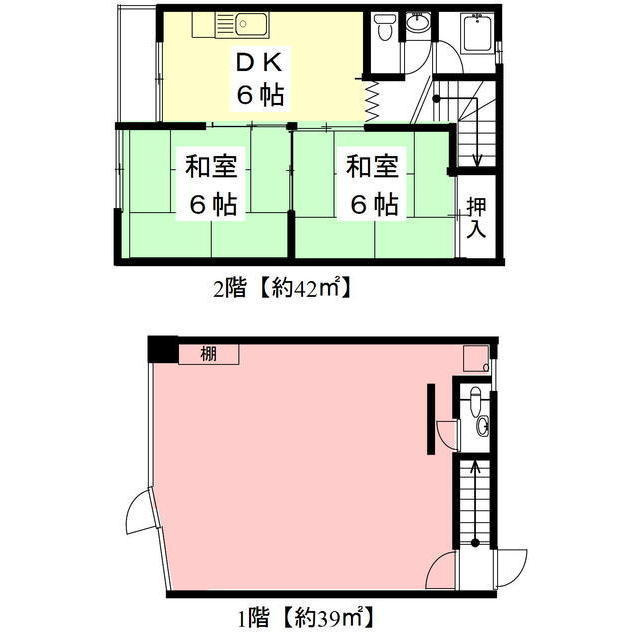 岐阜市西島町の住宅付店舗一部の間取り