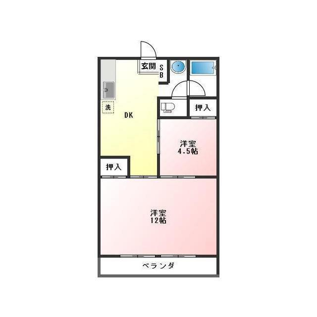 岐阜市北一色９丁目のアパートの間取り