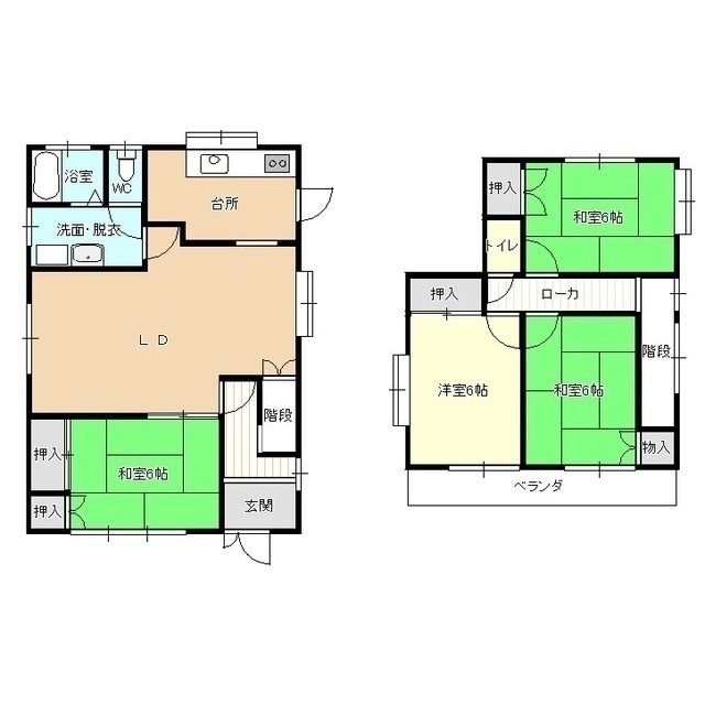 鳥谷一戸建の間取り