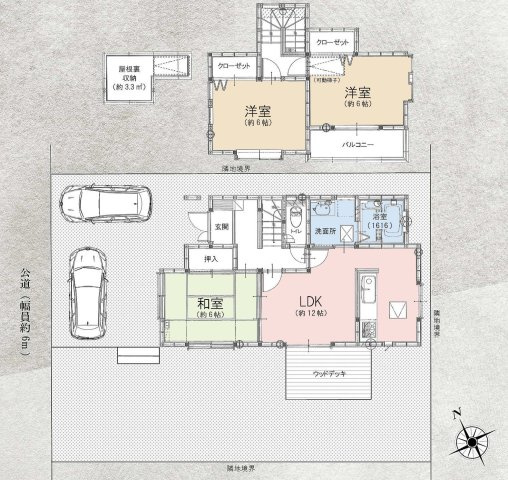 【間取り】 | みはる野中古戸建 | 3LDKは、リビングダイニングキッチンと3つの居室がある間取り。ファミリー層に非常に人気の高い間取りで、広々としたリビングで家族団らんを楽しみ、個室でプライベートな時間も確保できるのが大きな魅力です。