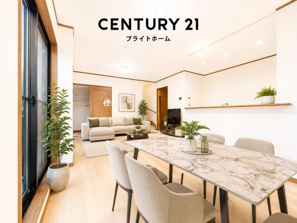 川崎市川崎区中島２丁目の中古一戸建の居間・リビング|窓からは明るい光が差し込みます！
電気をつけなくても明るいです。
※家具等はCGでの参考レイアウトです。
