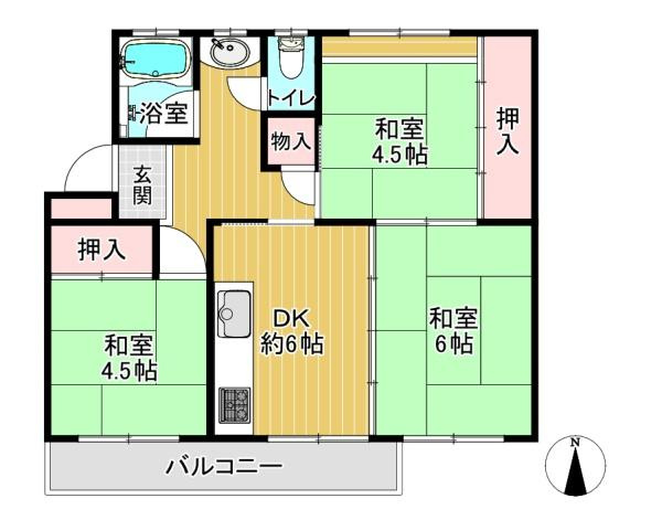 【間取り】 | 中宮第四住宅　74号棟