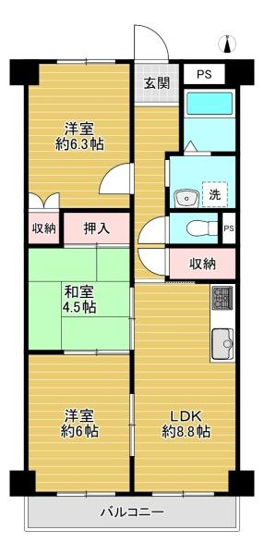 【間取り】 | 関目グリーンハイツD棟