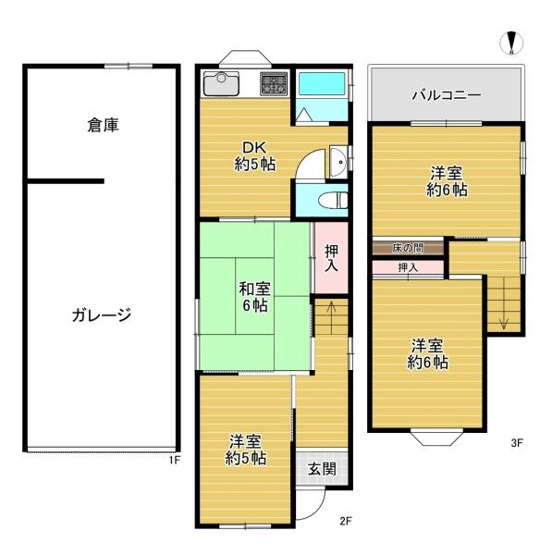 【間取り】 | 門真市岸和田3丁目　中古戸建