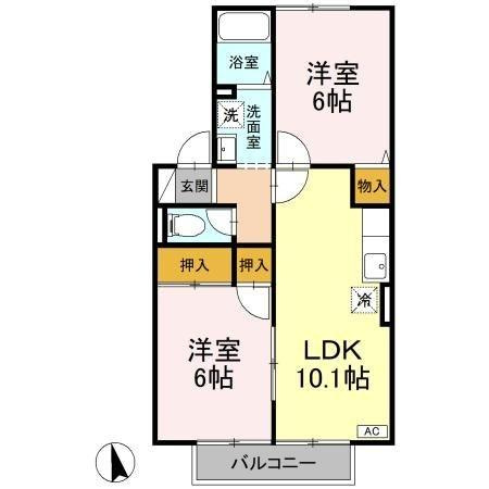 【間取り】 | サンハイム井上　Ｃ棟