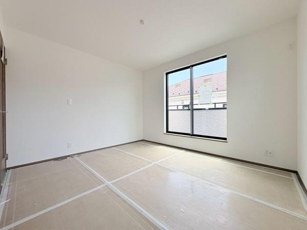 横浜市泉区中田東２丁目の新築一戸建の洋室|2F洋室約7.0帖。施工中。