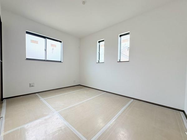 横浜市泉区中田東２丁目の新築一戸建の洋室|2F洋室約6.0帖。施工中。