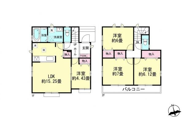 横浜市泉区中田東２丁目の新築一戸建の間取り