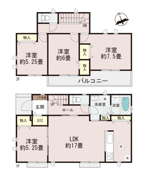 横浜市戸塚区深谷町の新築一戸建の間取り