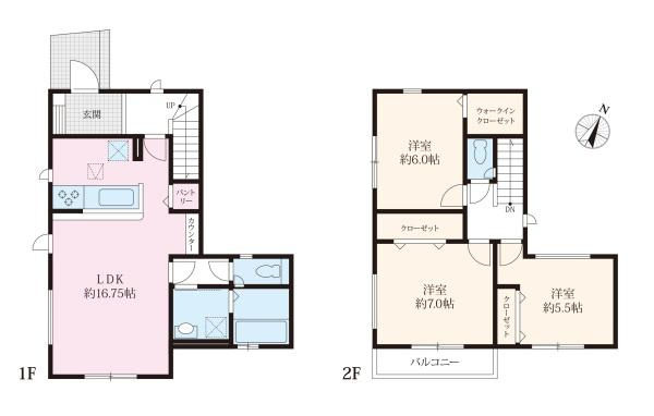 横浜市戸塚区汲沢町の新築一戸建の間取り