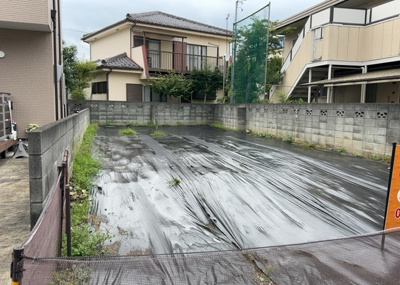【外観】 | 元横山町売地 | 土地の面積＝住宅面積ではありません。建ぺい率の問題などで、土地のある場所によって住宅を建てられる面積は限られています。高さもしかり、「土地」という言葉の中には、建築条件も含まれると考えておきましょう。