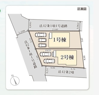 ■■南城市玉城前川-①号棟（全2棟）の区画図