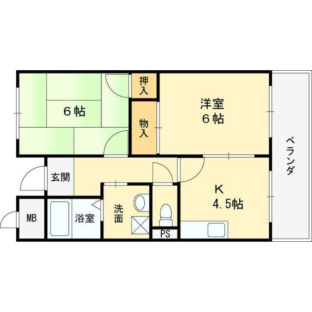 エスポアール摂津の間取り
