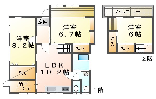 塩屋町字南谷戸建ての間取り