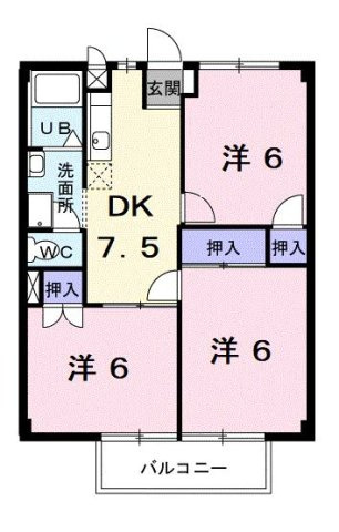サンライズ芳川の間取り