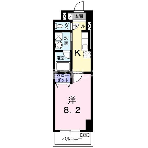 スカイブルーレジデンス横浜【おとり物件なし】#学生・社会人にオススメ！初期費用分割払いOK！の間取り