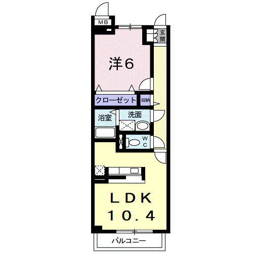 サニーブローテ住吉Ⅰの間取り