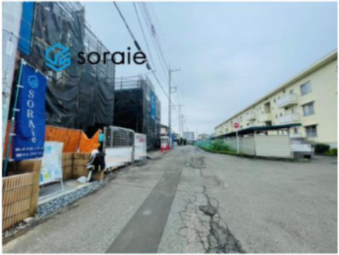 狭山市中央4丁目全4棟　新築戸建の前面道路含む現地写真|9/8　撮影
