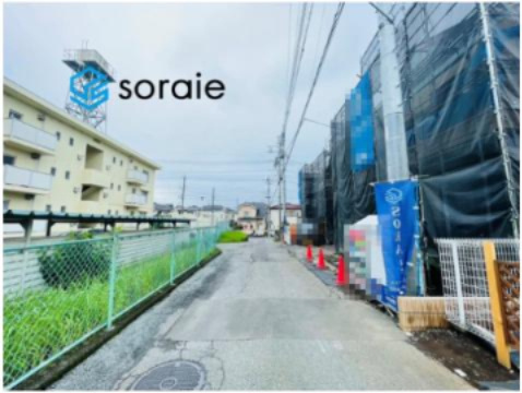 狭山市中央4丁目全4棟　新築戸建の前面道路含む現地写真|9/8　撮影