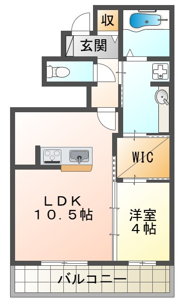 セントアース桑原の間取り