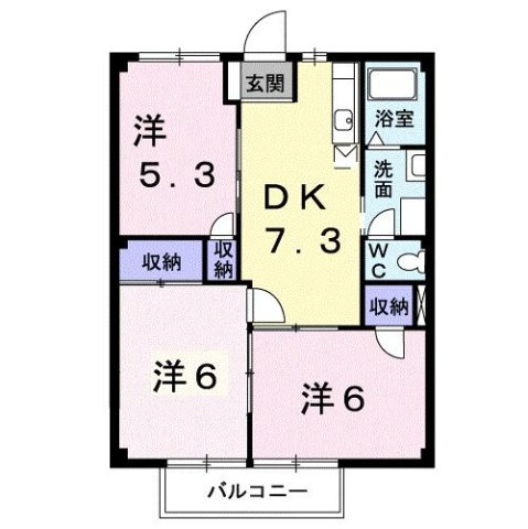 シティハイツ山田Ｃの間取り