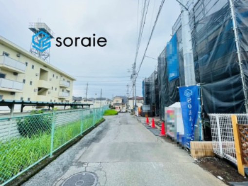 狭山市中央4丁目　全4棟　新築戸建の前面道路含む現地写真|9/8　撮影
