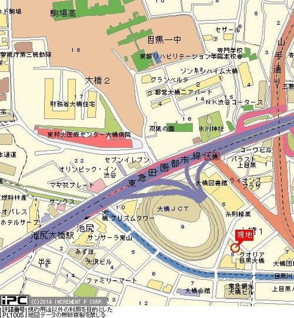 フラッツ大橋の地図
